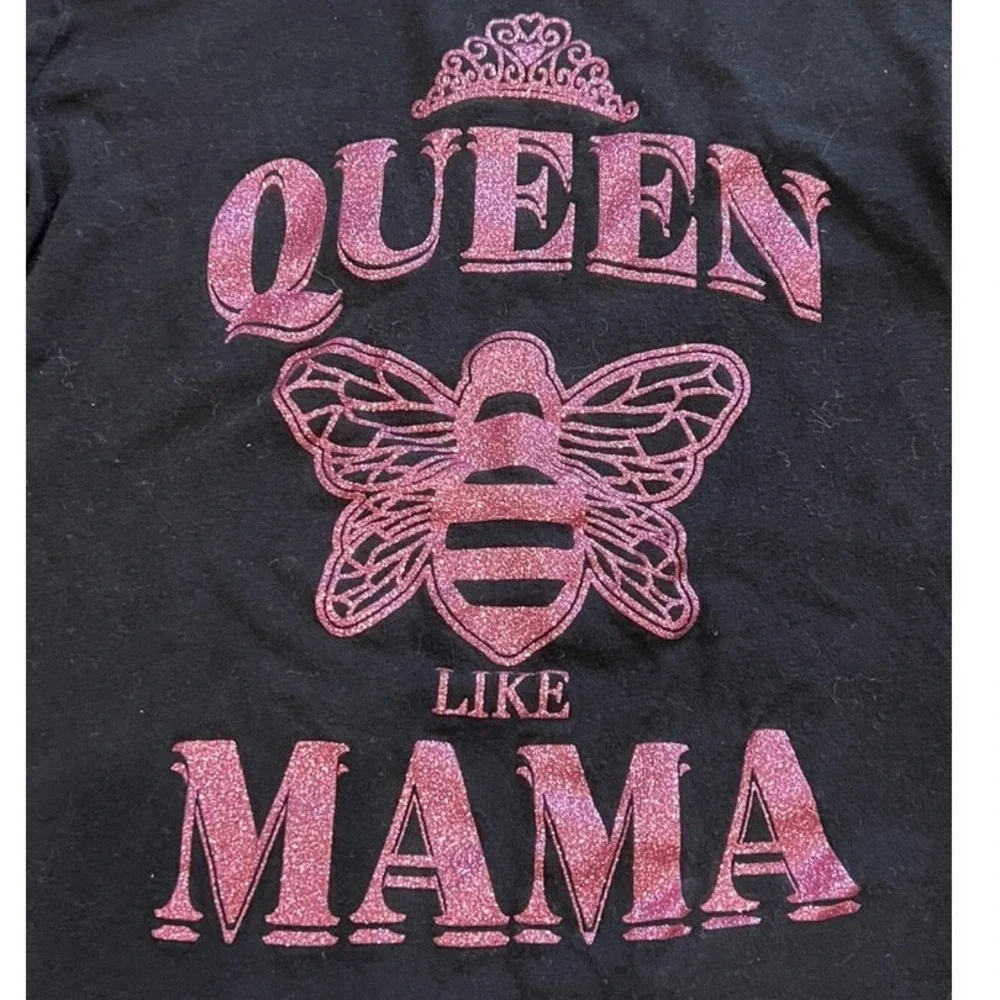 Girls The Childrens Place‎ Black Queen Like Mama Long Sleeve Shirt Size M (7/8)